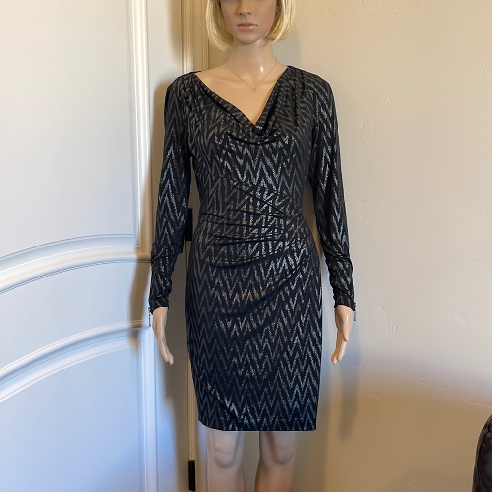 CACHE Midi Black Dress size Small